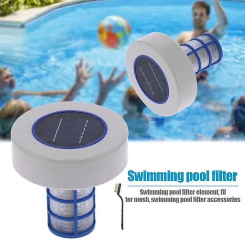 Solar powered copper-ion Pool Ionizer w/ LED Self-cleaning Anode FAST SHIP US