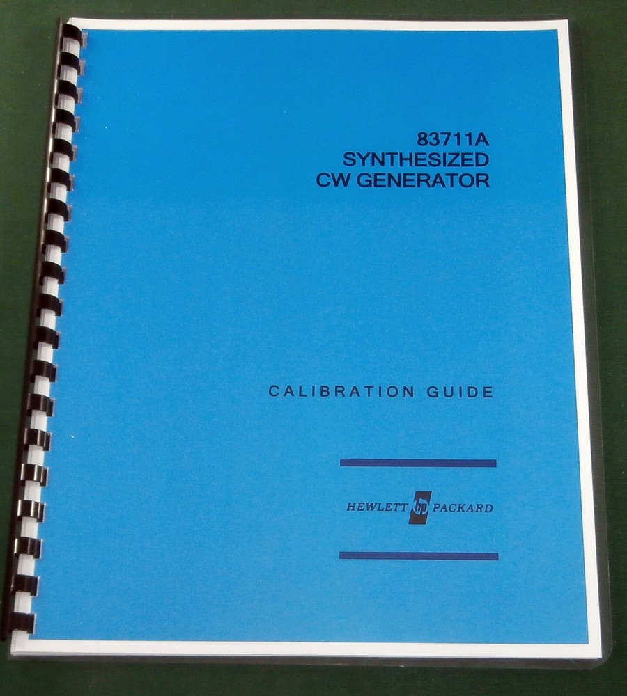HP 83711A Calibration Guide: Comb Bound & Protective Covers