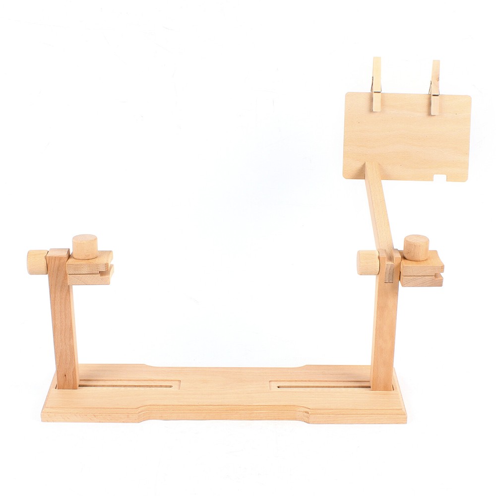 Adjustable Wood Frame Embroidery Lap Stand Cross Stitch Rack Needlework Holder