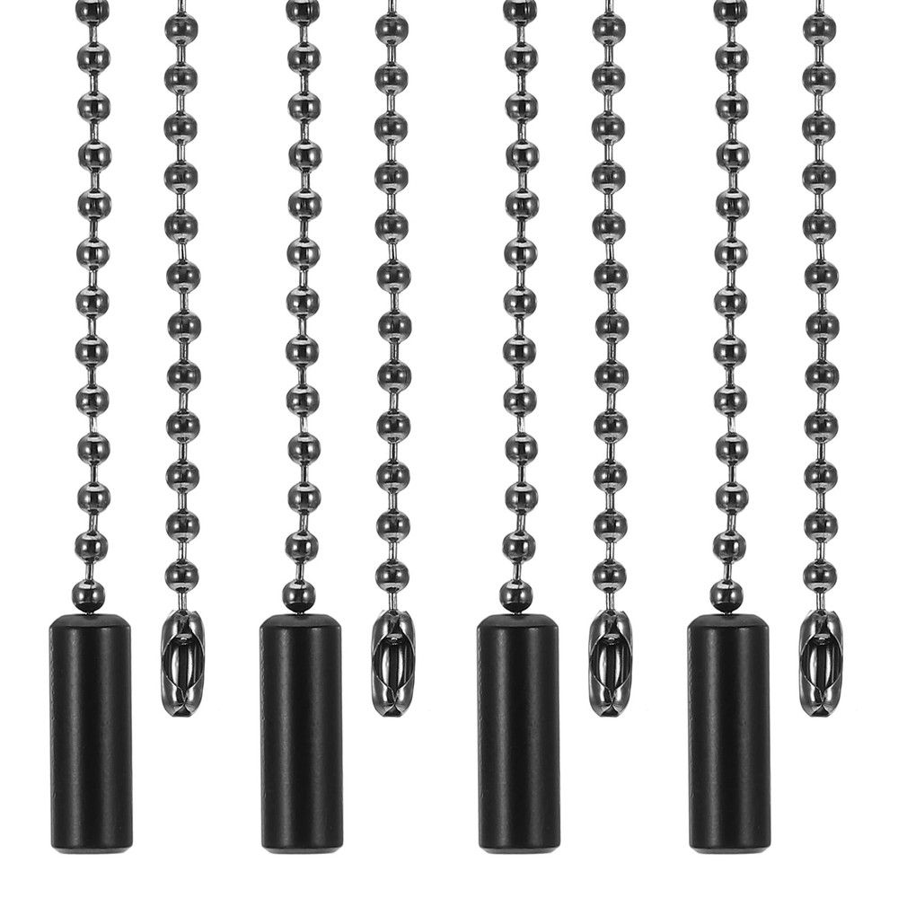 1M 3.3ft Ceiling Fan Pull Chain, 4 Pcs Beaded Pulls Cord Extender Cylinder Pe...
