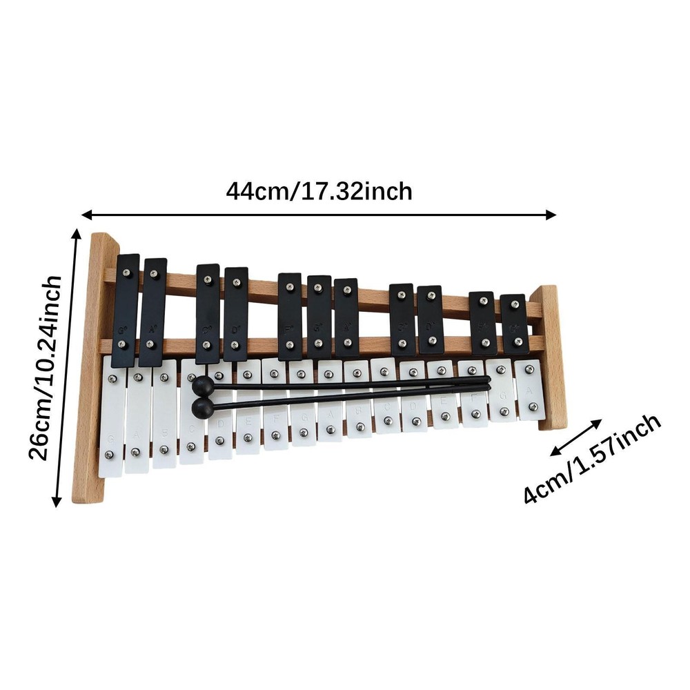 27 Notes Glockenspiel Xylophone 27 Key Educational Coordination Percussion