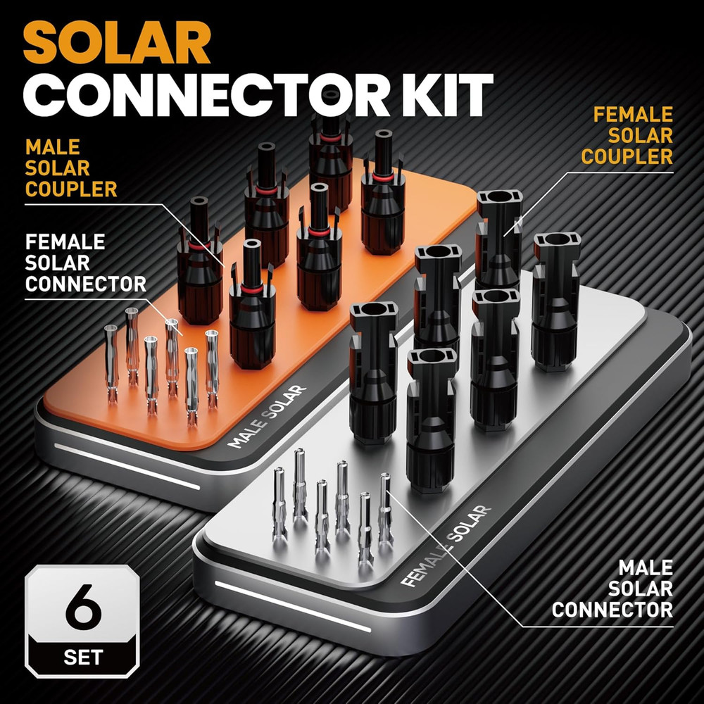 Solar Connector Crimping Tool Kit 14-10 AWG for Solar Cable Wire