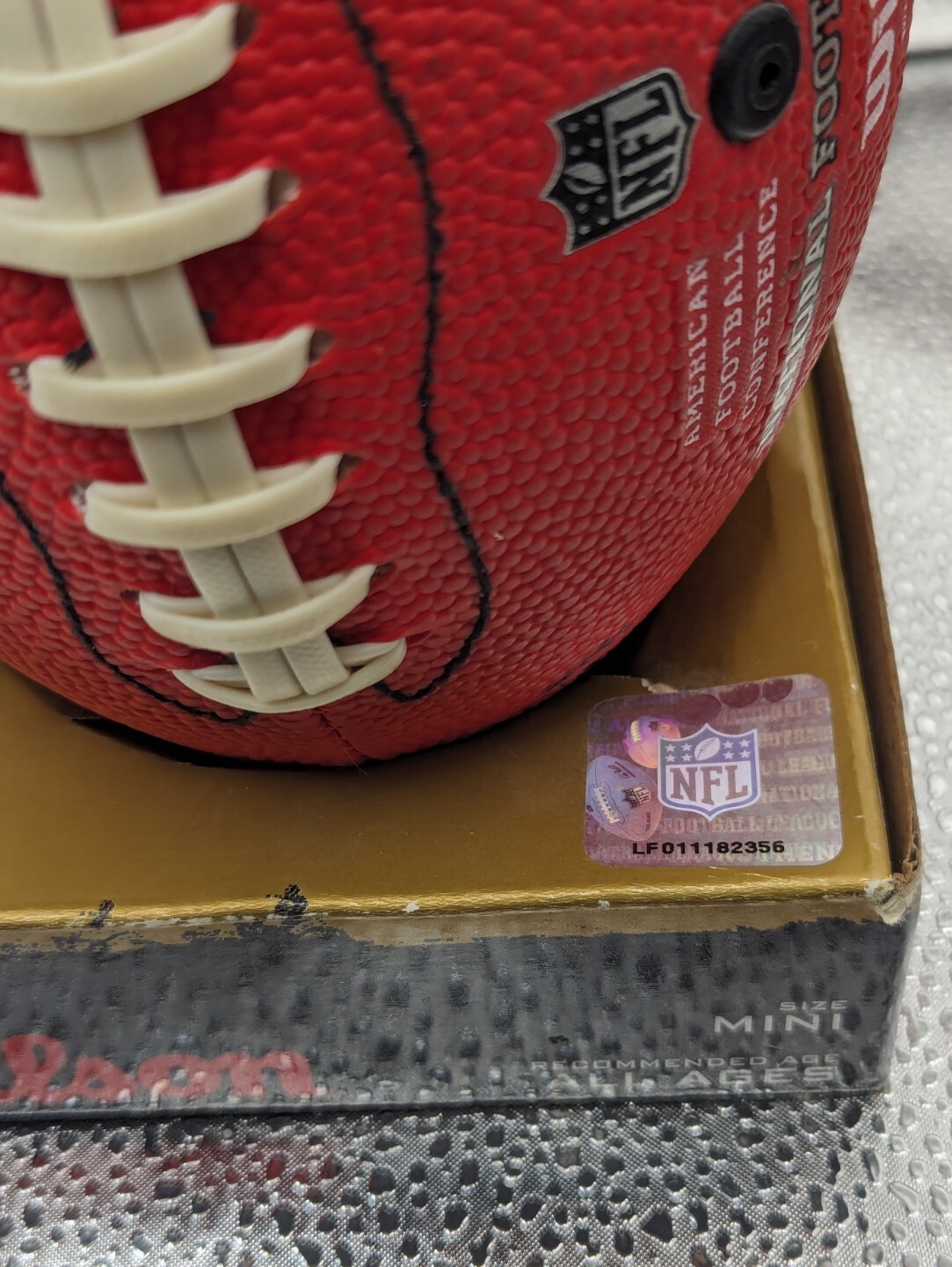 WILSON NFL GAME FOOTBALL AUTHENTIC DUKE 2008 NY Giants Replica