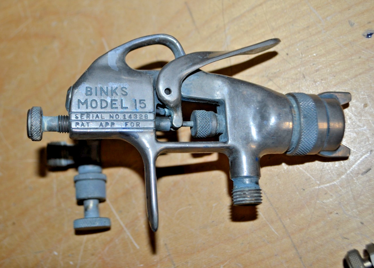 BINKS Mfg. Co. Models 7 , 18 , 15 Paint Spray Guns Lot, Nozzles, Cans ~ USA MADE
