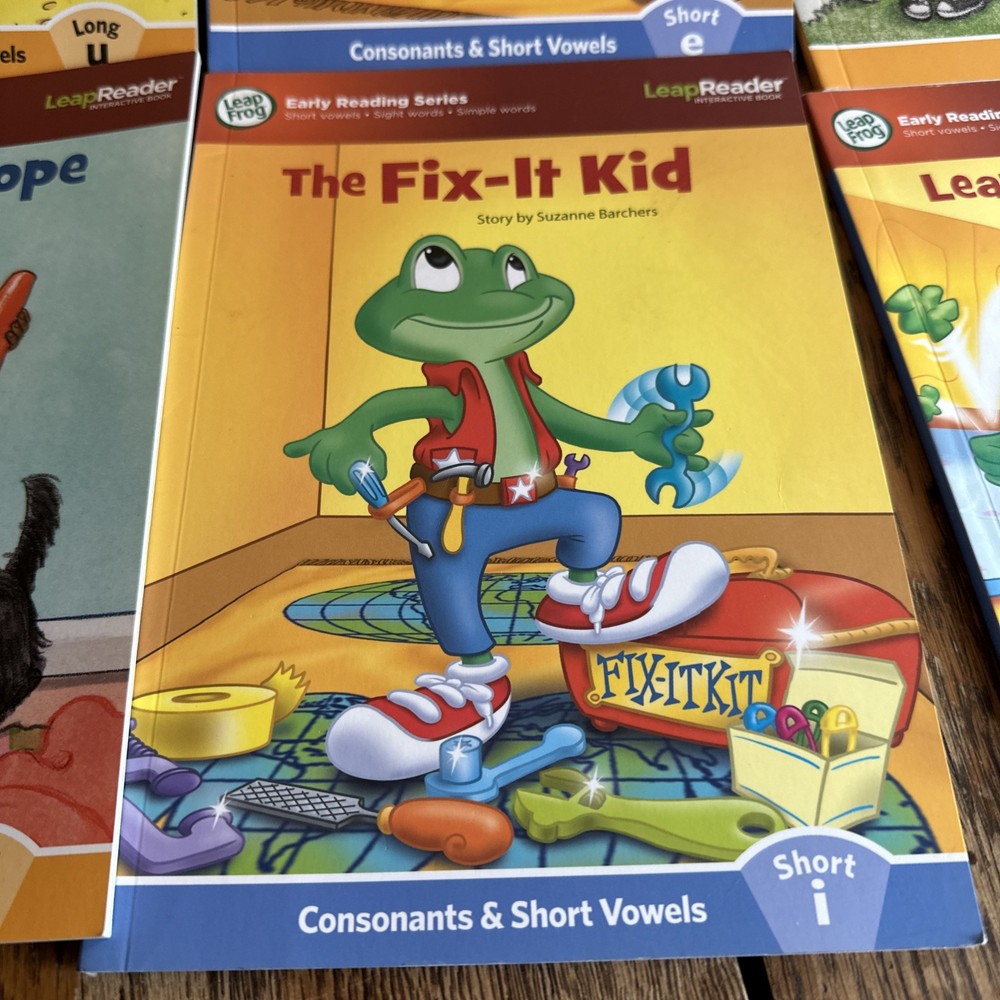 10 LeapFrog LeapReader Interactive Books Long & Short Vowels Reading Phonics