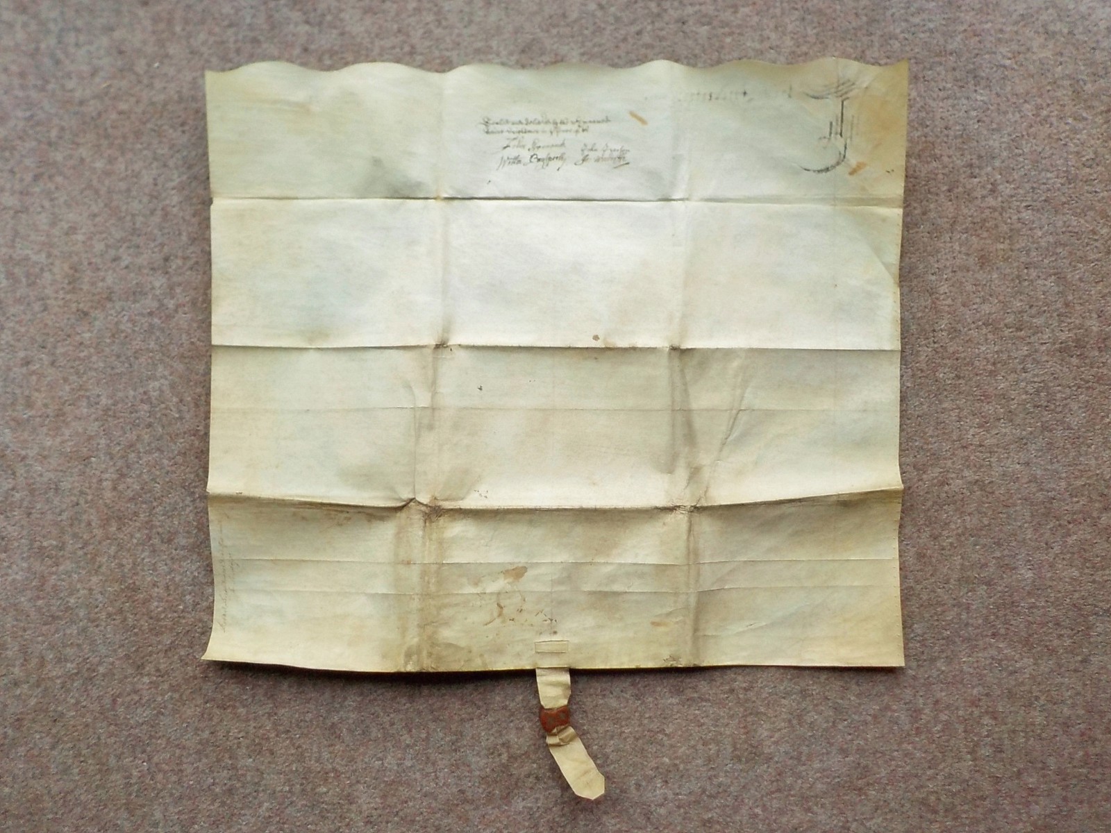 1657 Scratby Norfolk 17th century Vellum Deed Indenture detailed Vellum Schedule