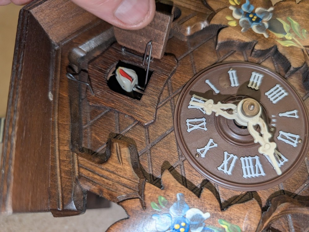 West Germany Cuckoo Wall Clock Authentic Mechanical Vintage Small