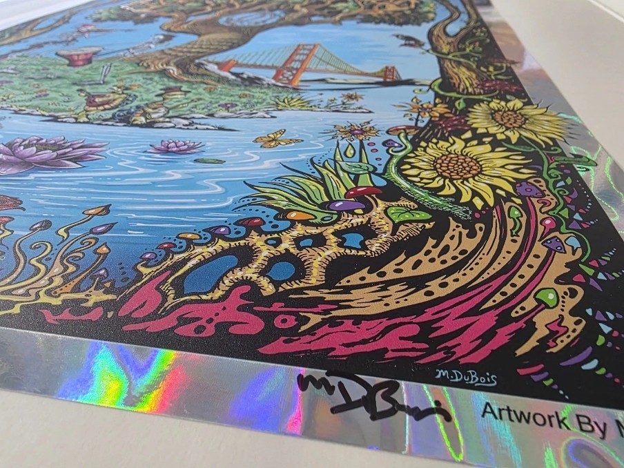 Grateful Dead 60th Foil Poster 2025 Signed & Numbered AE Mike Dubois 420 Giclée