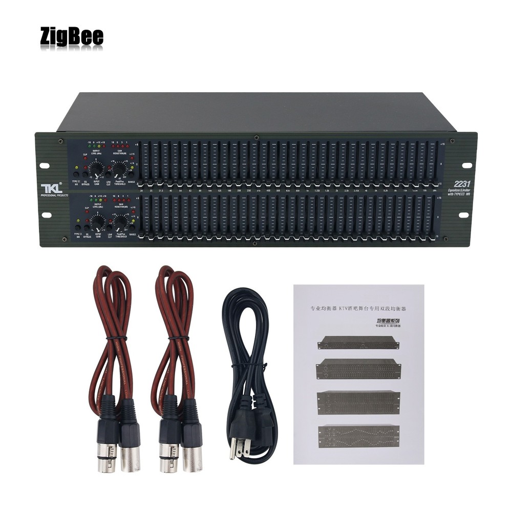 TKL-2231 Dual31-Segment 2U High Performance Equalizer for Speakers Stereo Tuning