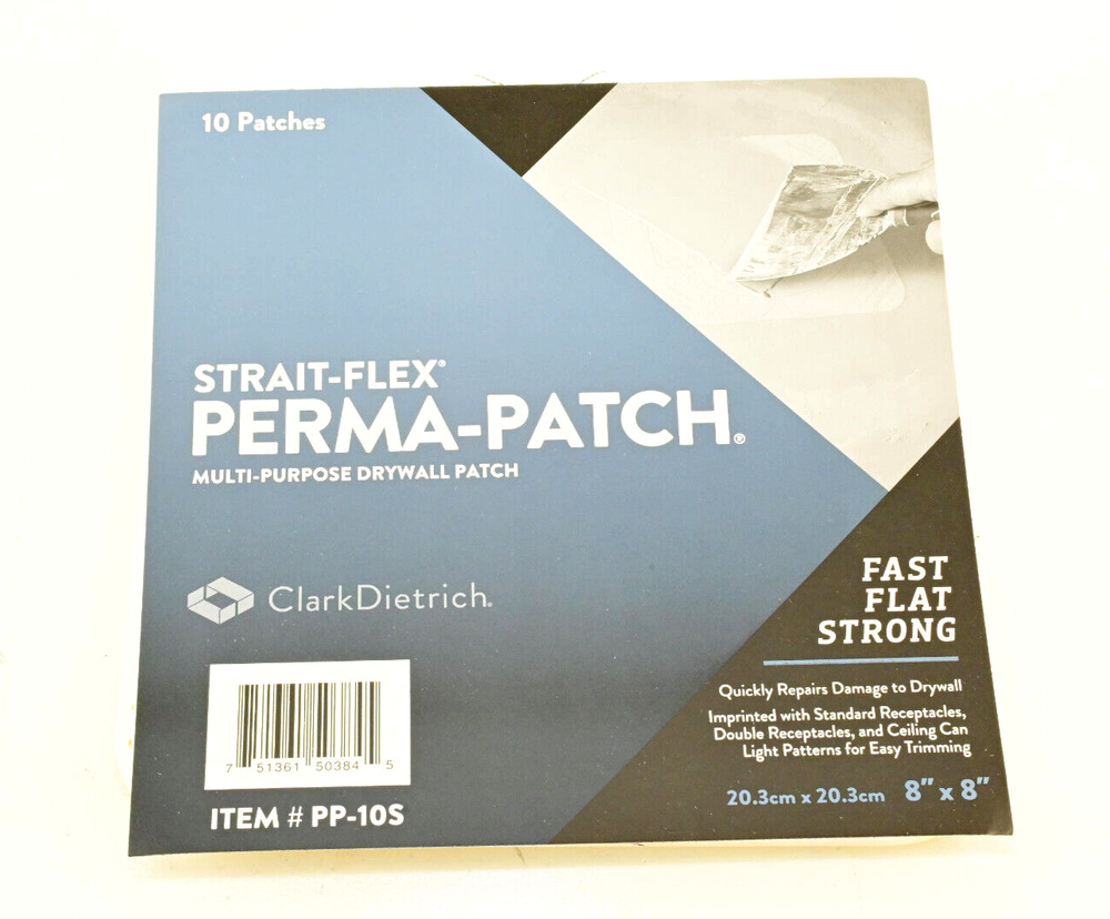 10pcs Strait-Flex Perma-Patch PP-10S Drywall Repair Patch - Receptacles, Cans