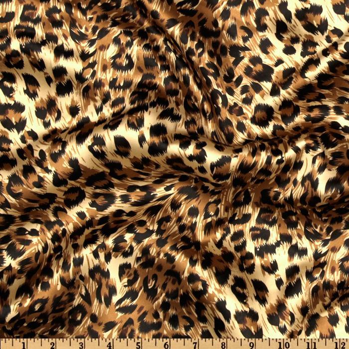 100 Cheetah Leopard Satin Napkins Handkerchief Animal Silky Charmeuse Printed