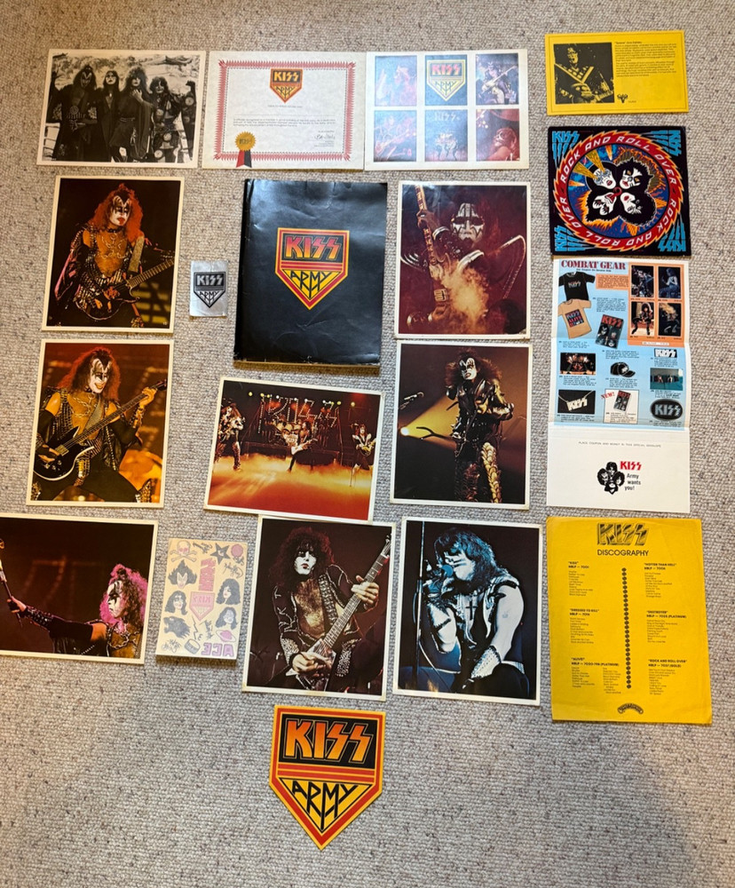 1976-77 Kiss Army Membership kit with extras