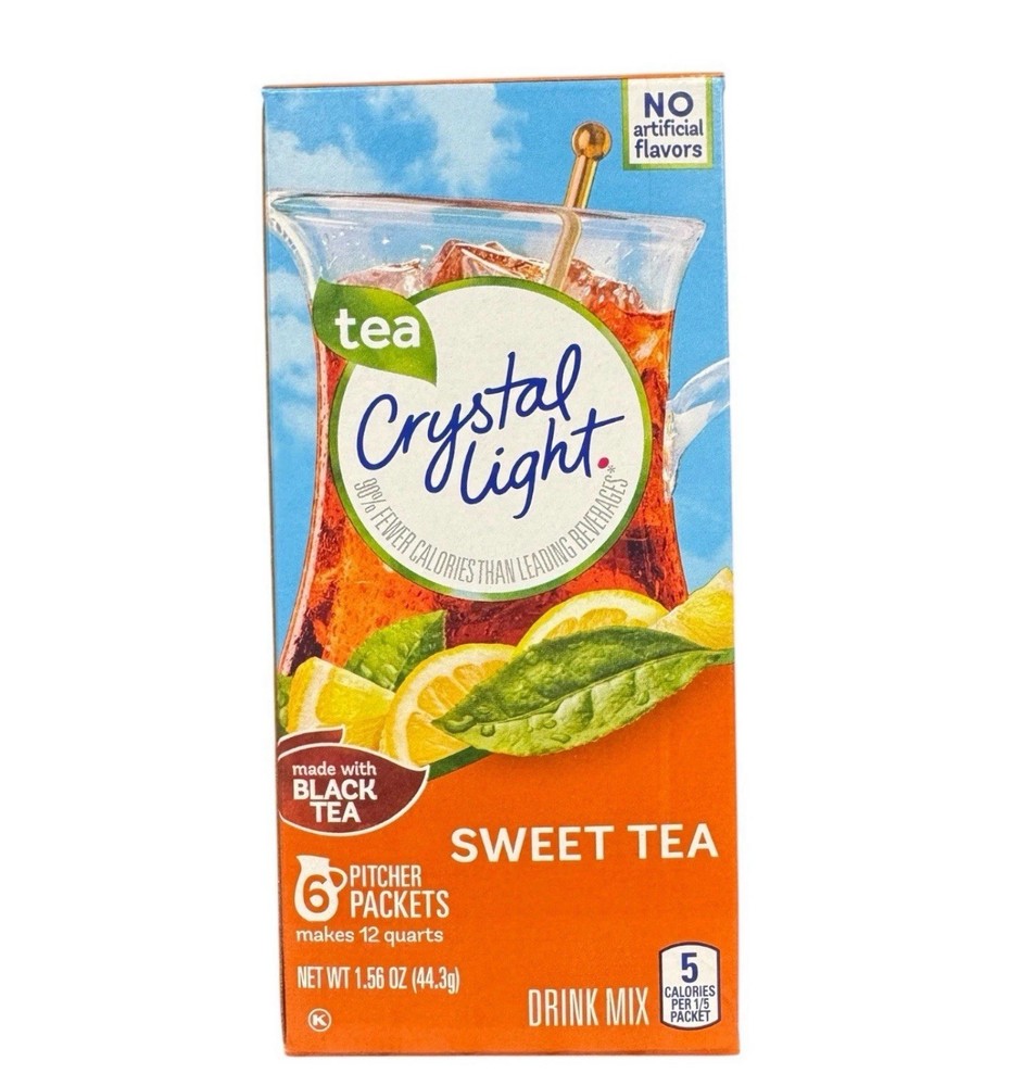 Crystal Light Sweet Tea Drink Mix 2.2 oz 5 Pitcher Packets Each
