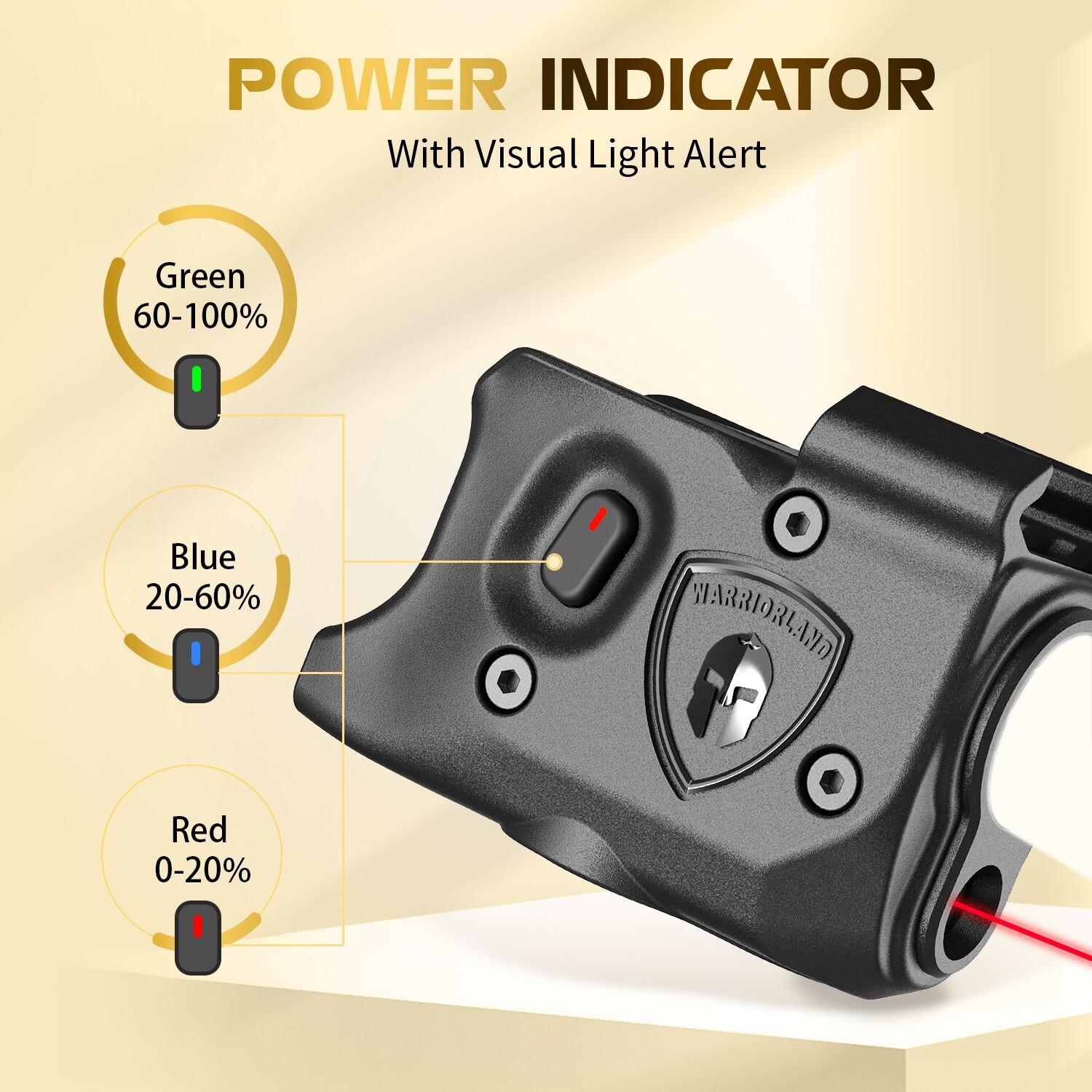TSG LED Flashlight with Red Laser Combo Fits Glock 17/19/22/23/31/32/19X/44/45