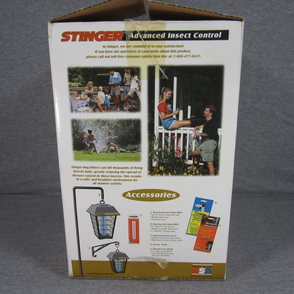 Stinger UV15 Bug Zapper Insect Mosquito Trap ½ Acre Coverage - Open Box