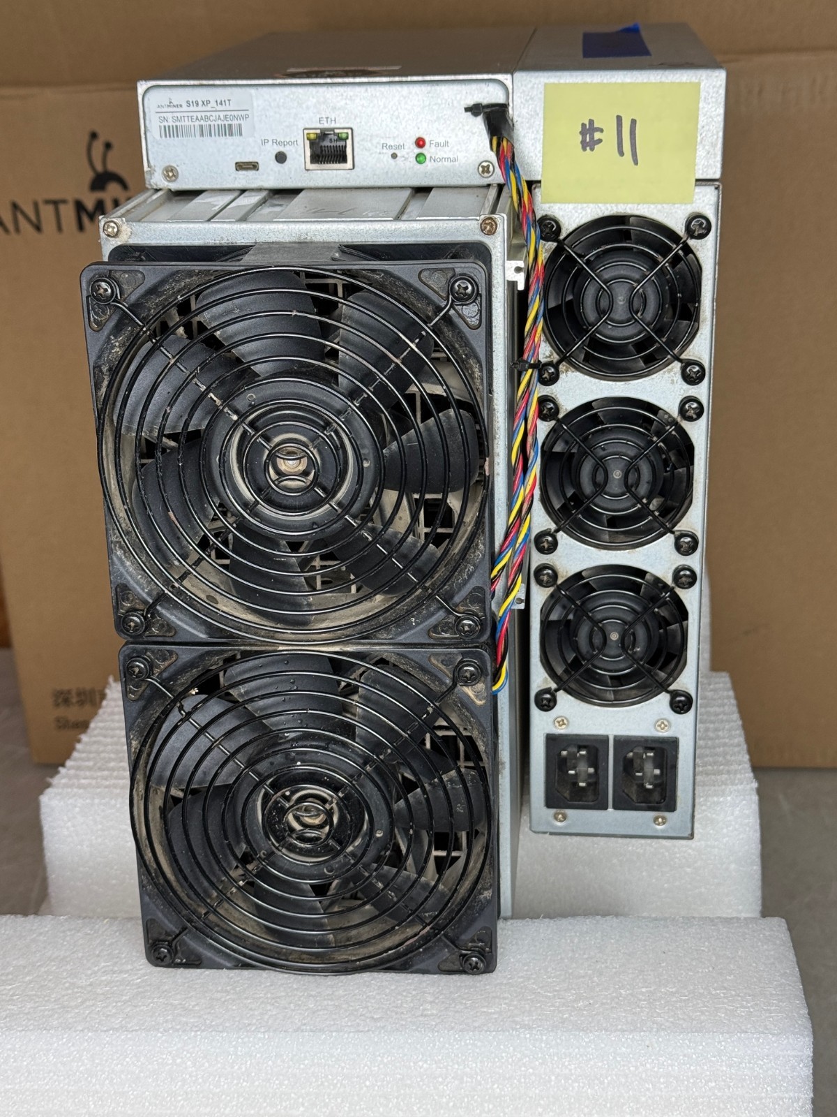 Bitmain Antminer S19 XP 141TH ASIC MINER FOR PARTS OR REPAIR - CB/PSU/FANS GOOD!
