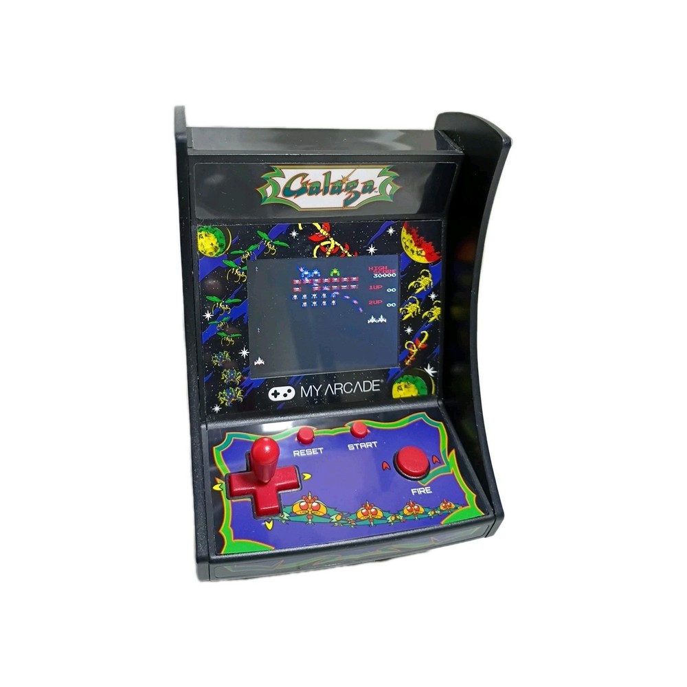 Micro Player Mini Arcade Machine Galaga Video Game 6.75” Fully Playable