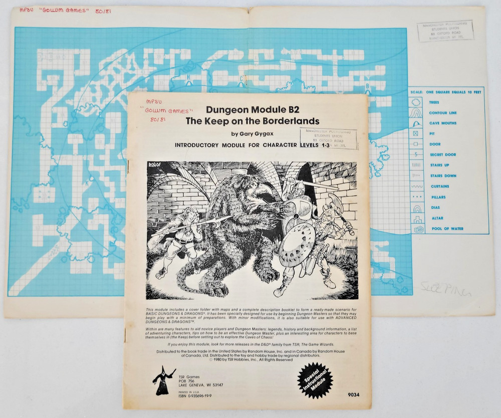 The Keep on the Borderlands. Dungeons & Dragons 1st Edition Module B2. VG+