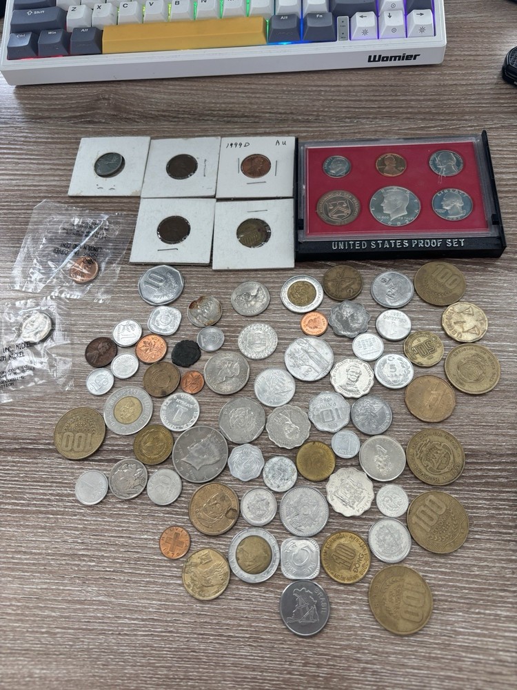 Mixed World & US Coin Collection, Multiple Countries, 1982 US Proof Set  ￼￼