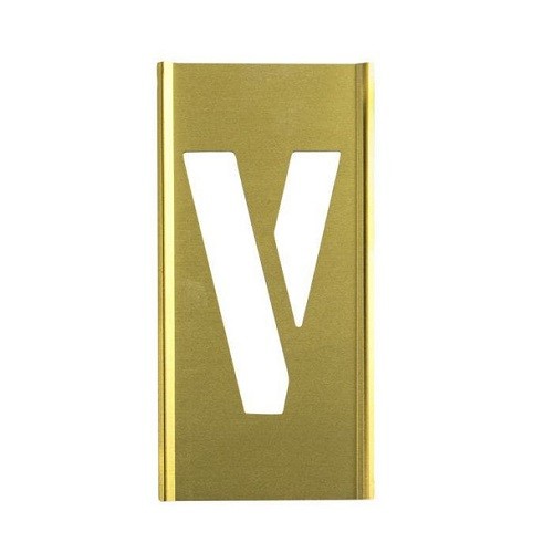 CH Hanson 10015V - Stencil Sort-5" Brass Gothic V