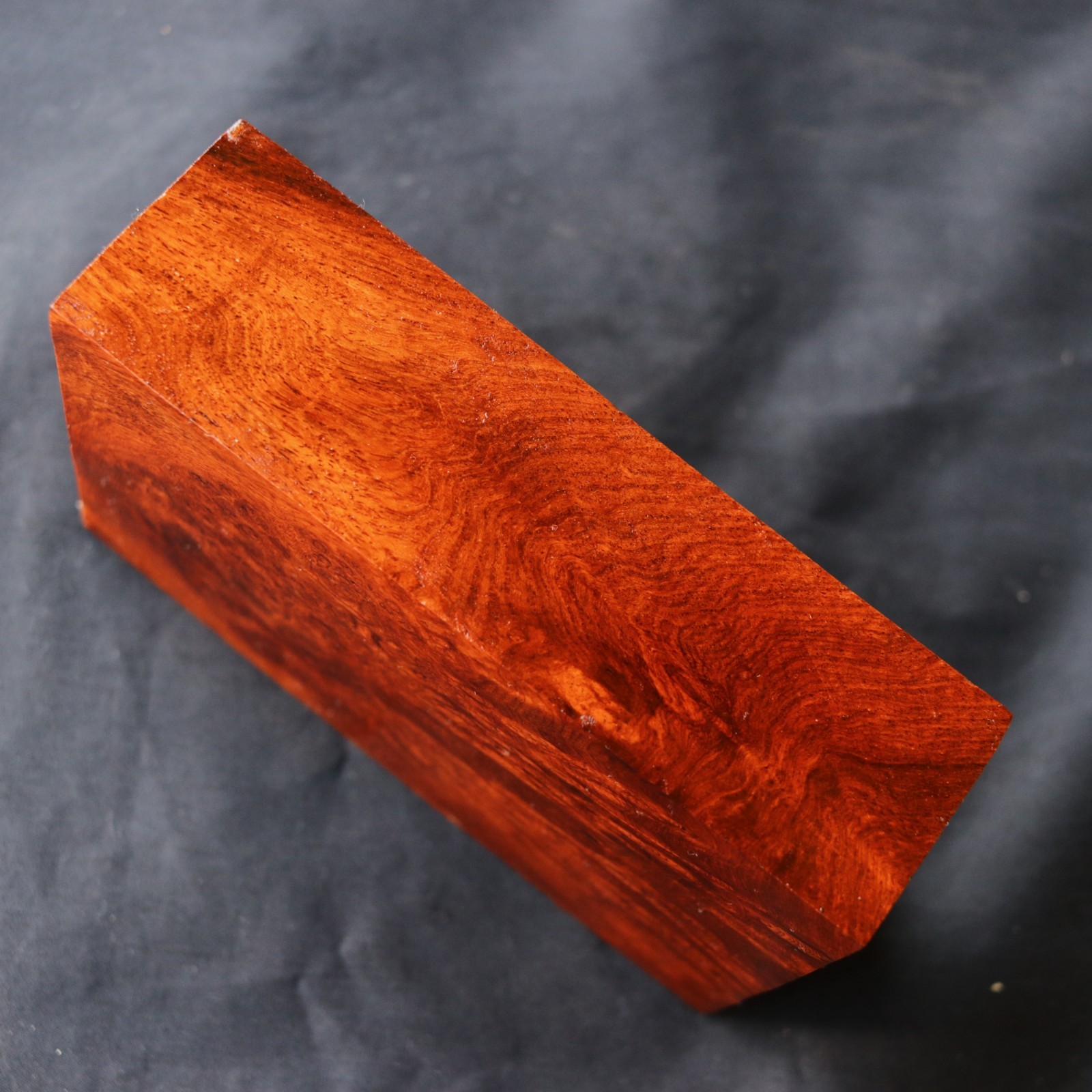 Amboyna Burl Exotic Wood Blank 90 × 148 × 40mm Knife Handle Turning Craft #676