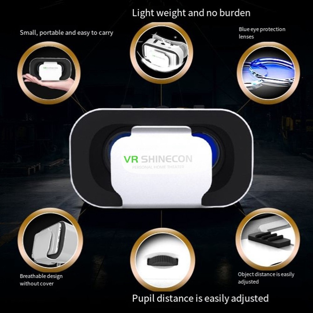 3D VR G05A Glasses Headset Headmounted Virtual Reality Adjustable VR1458
