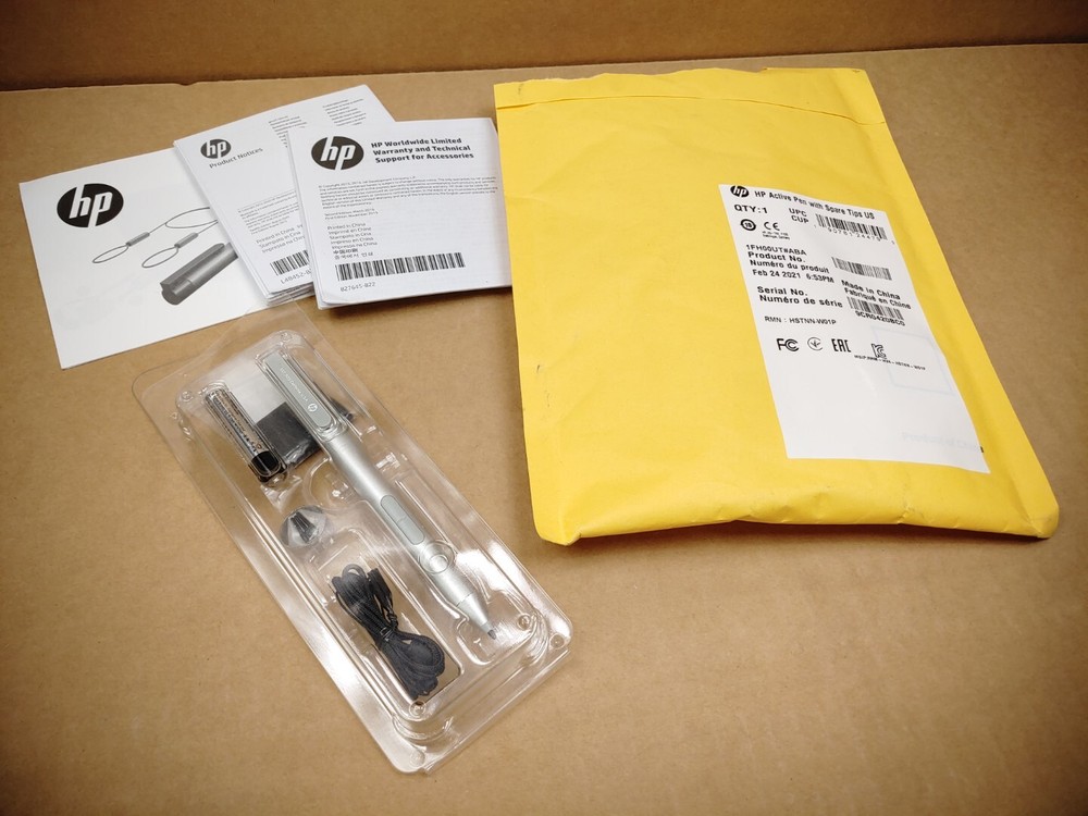 HP Active Pen with Spare Tips (US) 1FH00UT ✔ Silver ✔