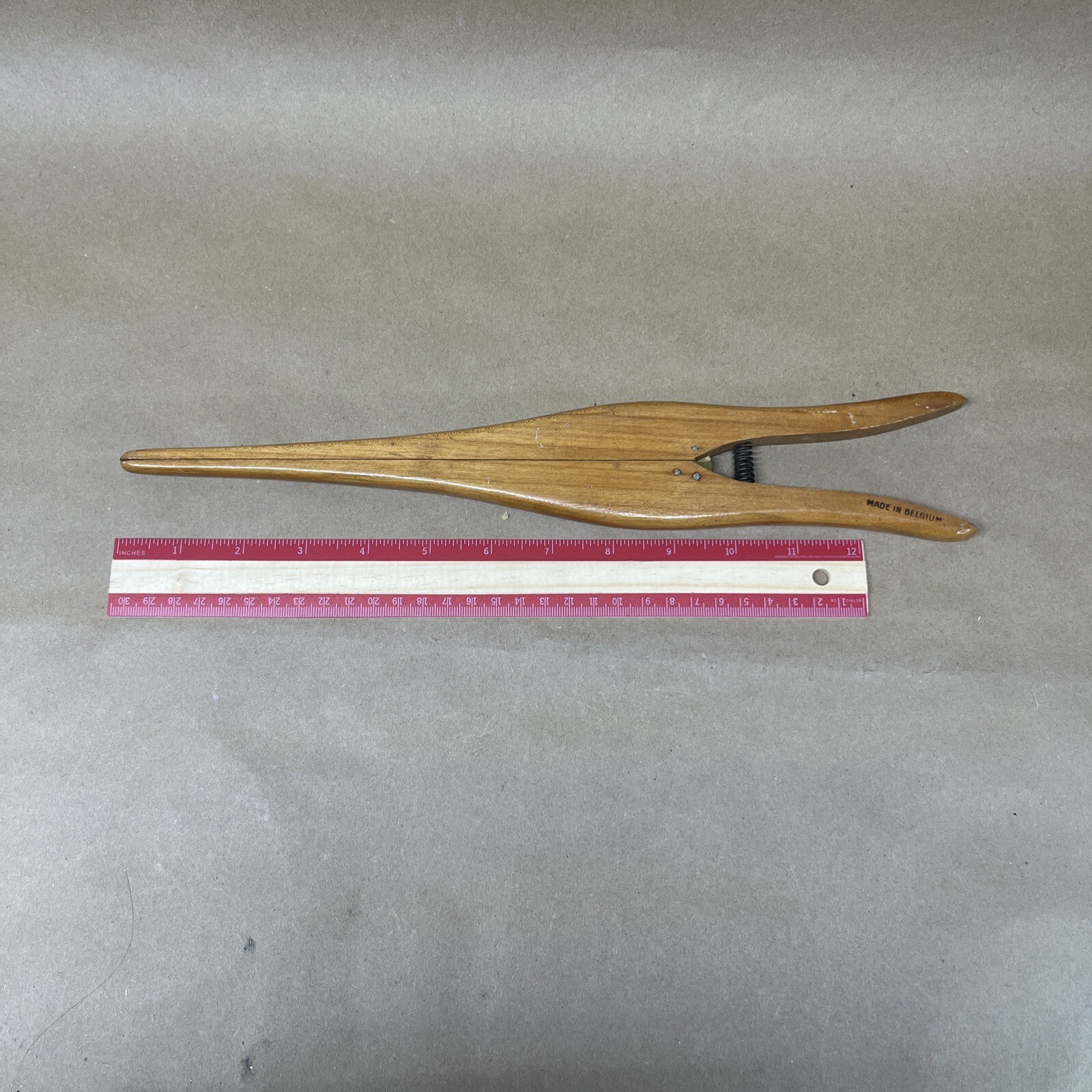 VINTAGE GLOVE STRETCHER • Wear Right, Wood With Metal Spring • 14”