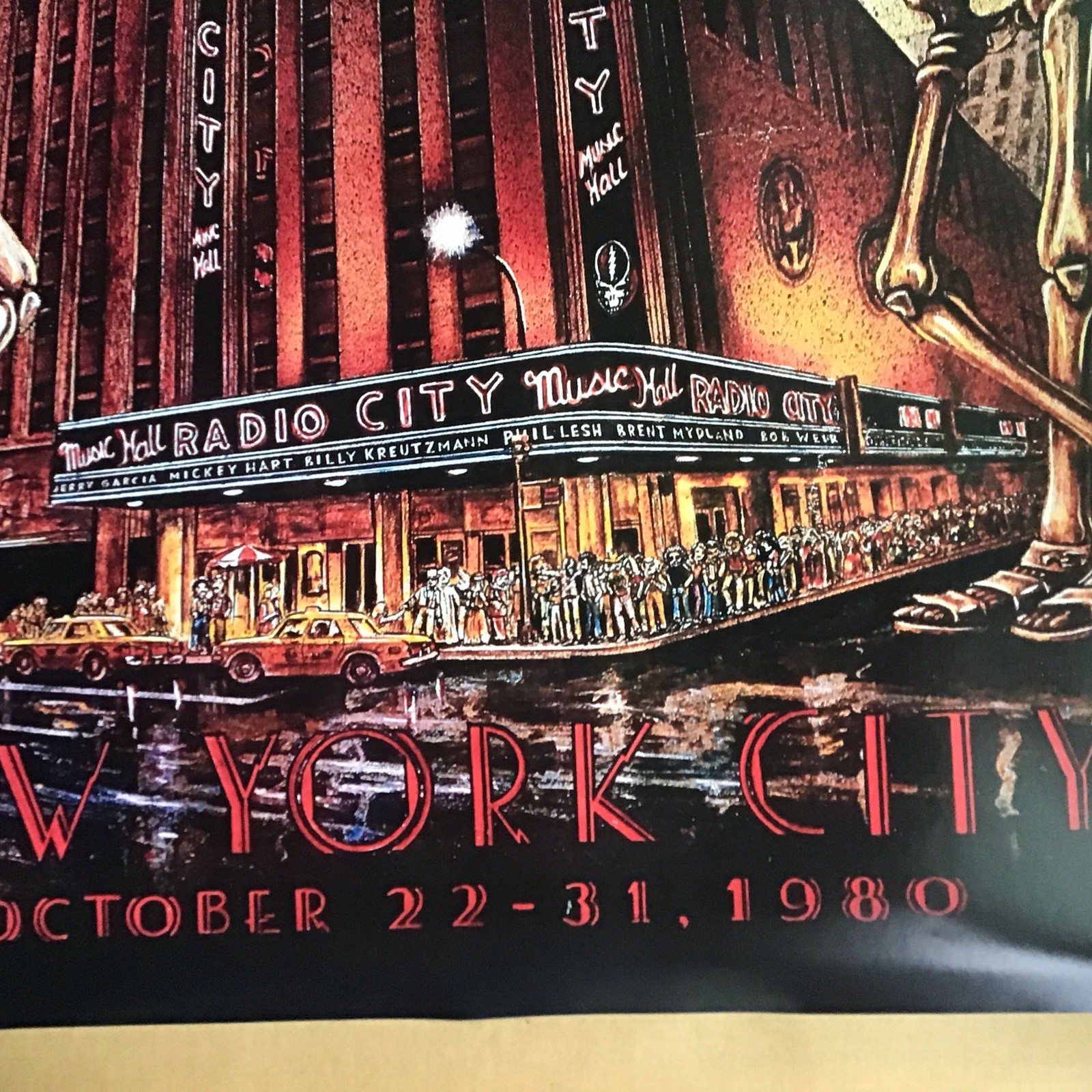 Grateful Dead Radio City Music Hall 1980 Reproduction Poster
