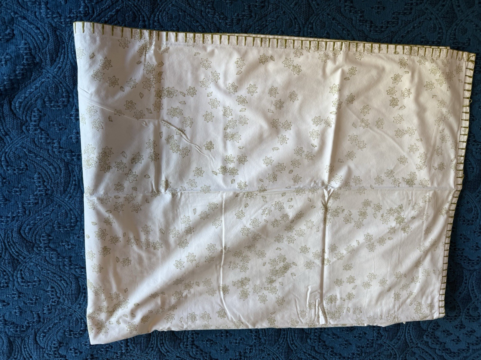 TWIN John Robshaw Organic Cotton Sage Green floral Duvet Cover - Owned (2 Avail)