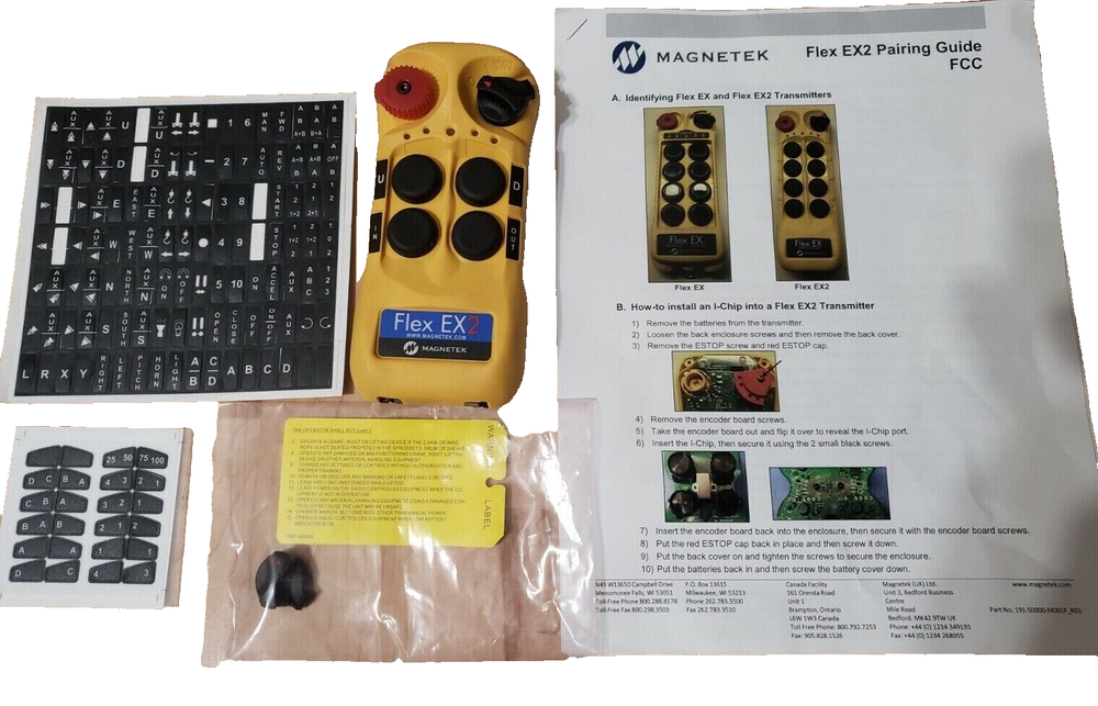 FLEX 4EX2 Magnetek FLEX-4EX2-G1 / FLEX4EX2G1 Radio Remote Control