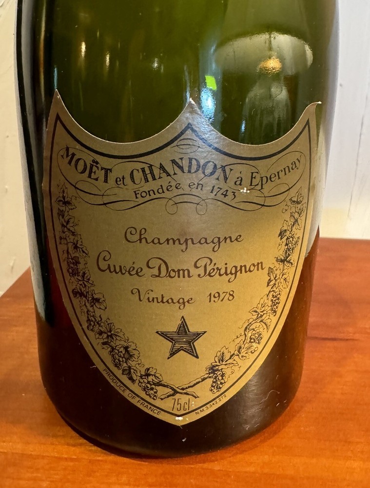 Empty 1978 Dom Perignon Champagne 750 ml Bottle