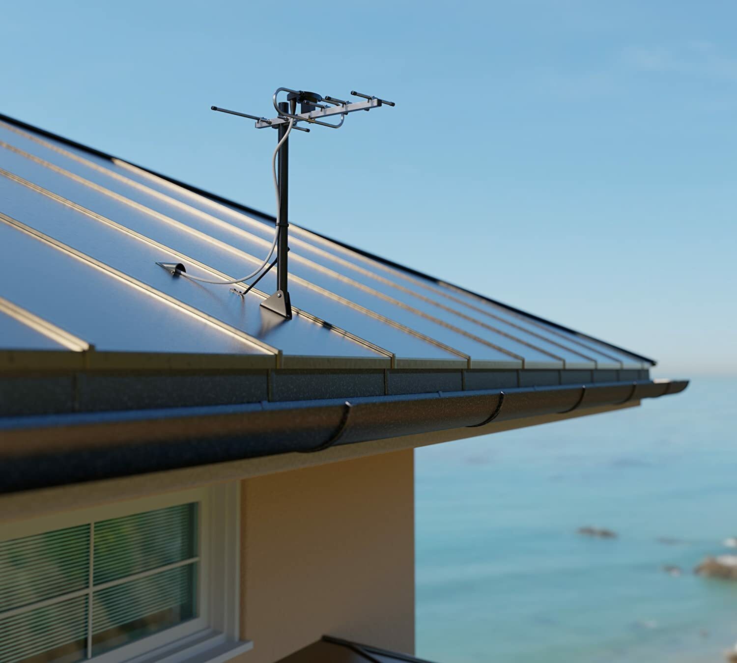 Upgraded Outdoor TV Antenna Amplified Digital HDTV 1080P 4K UHF VHF 200 Miles