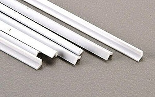 Plastruct Angle Styrene 3/32 (8) - Model Scratch Building Plastic Strips