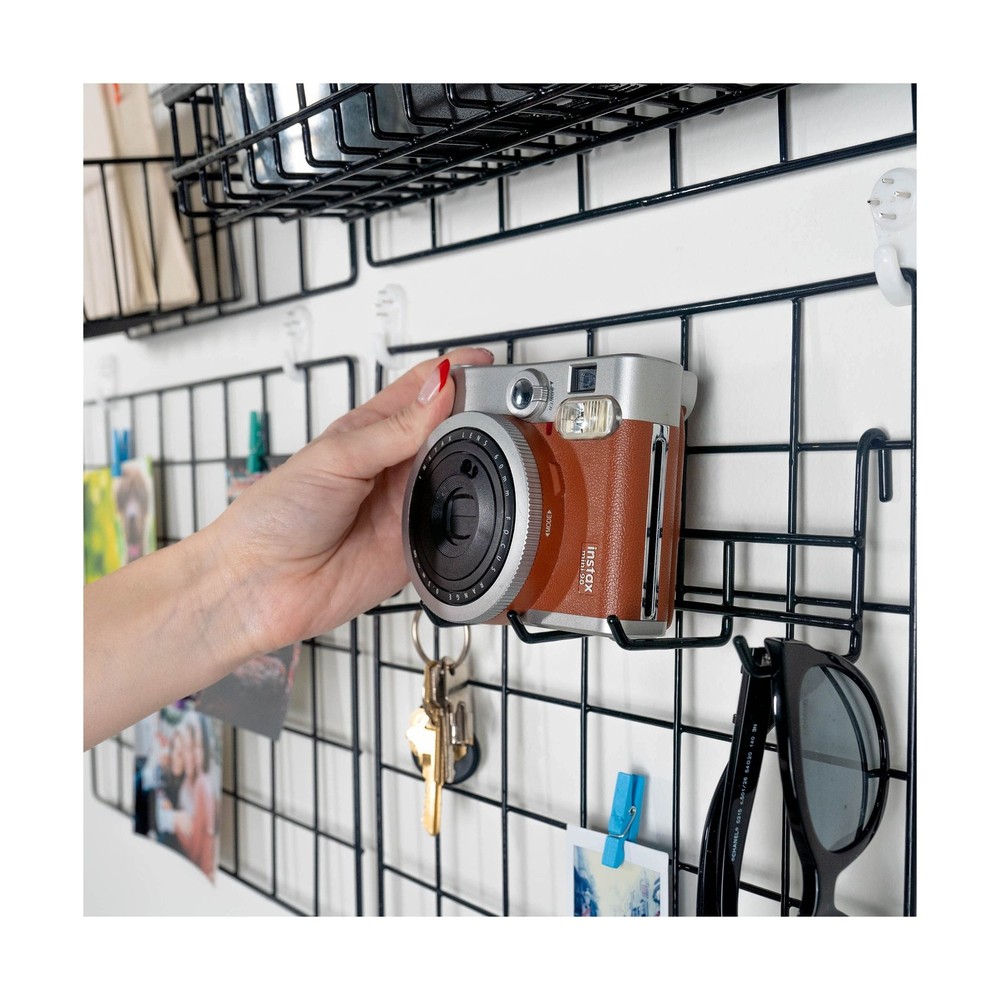 2 Pack Wire Wall Grid Panel With Accessories | Includes Hanging Basket, Shelf...