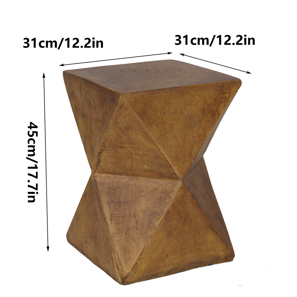 Outdoor Lightweight Concrete Side Table Concrete Stool End Table Accent Table