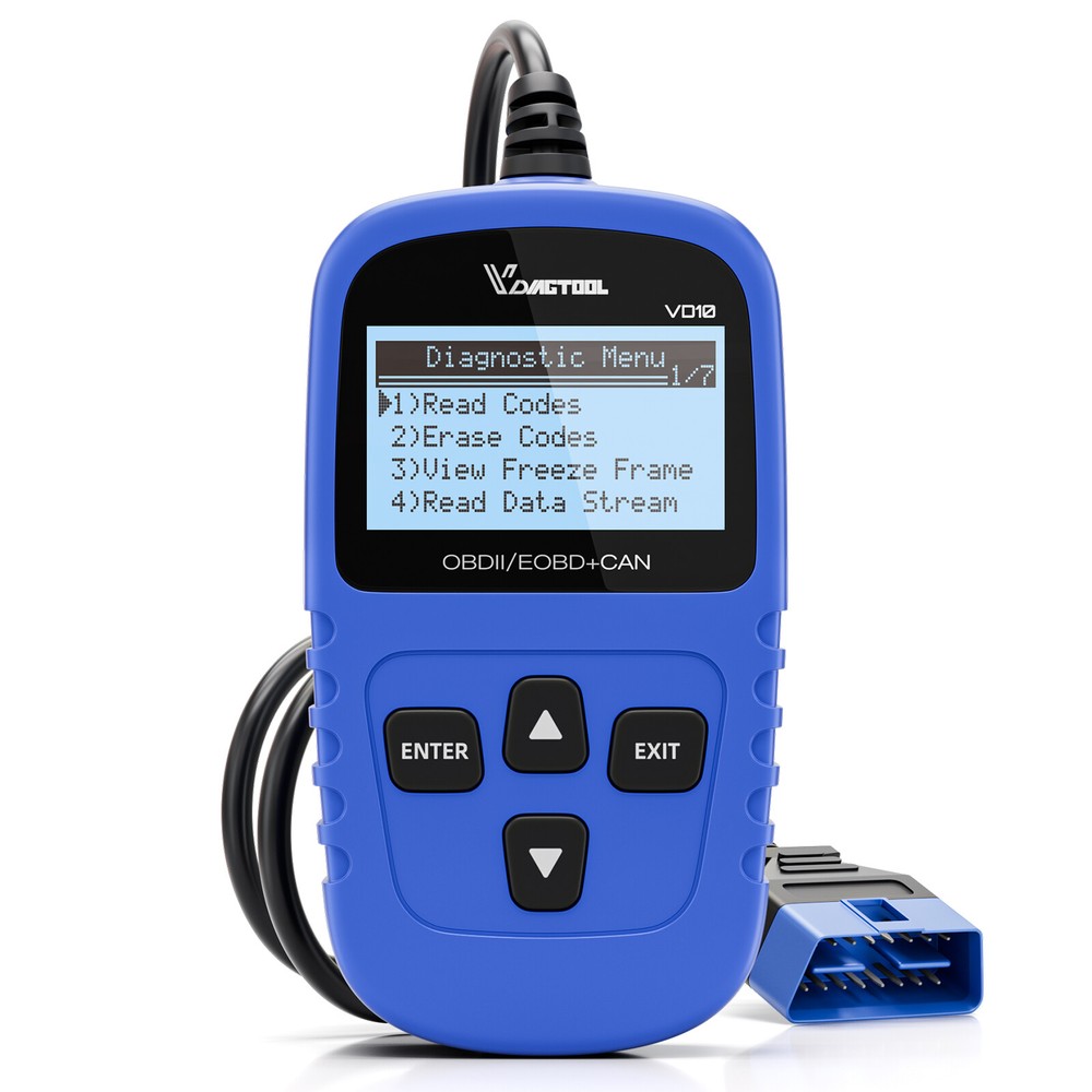 VDIAGTOOL VD10 OBD2 Scanner Code Reader Turn Off CEL Freeze Frame/I/M Readiness