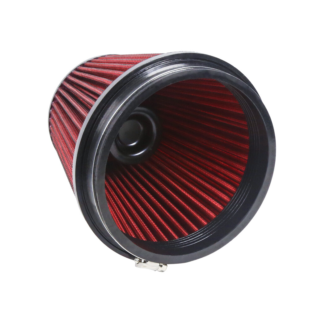 6" Red Truck Long Performance High Flow Inlet Cold Air Intake Cone Dry Filter