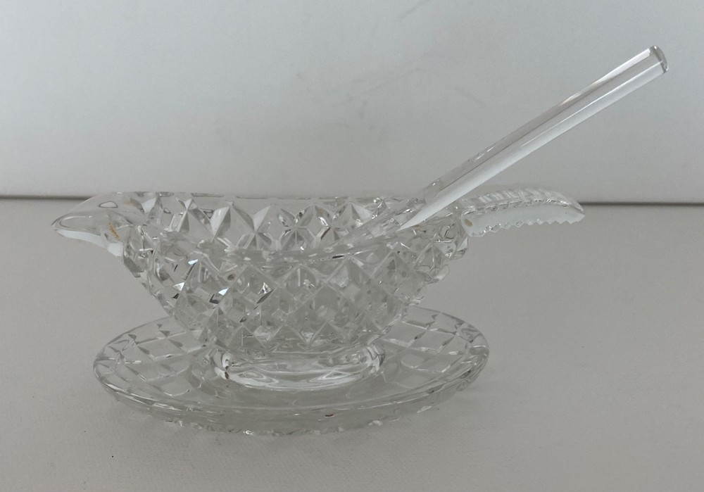 Mini Crystal Pitcher, Tray Dish and Spoon