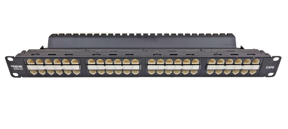 BLACK BOX JPM820A-HD Category 6 High Density Feed Through Patch Panel 48 Port