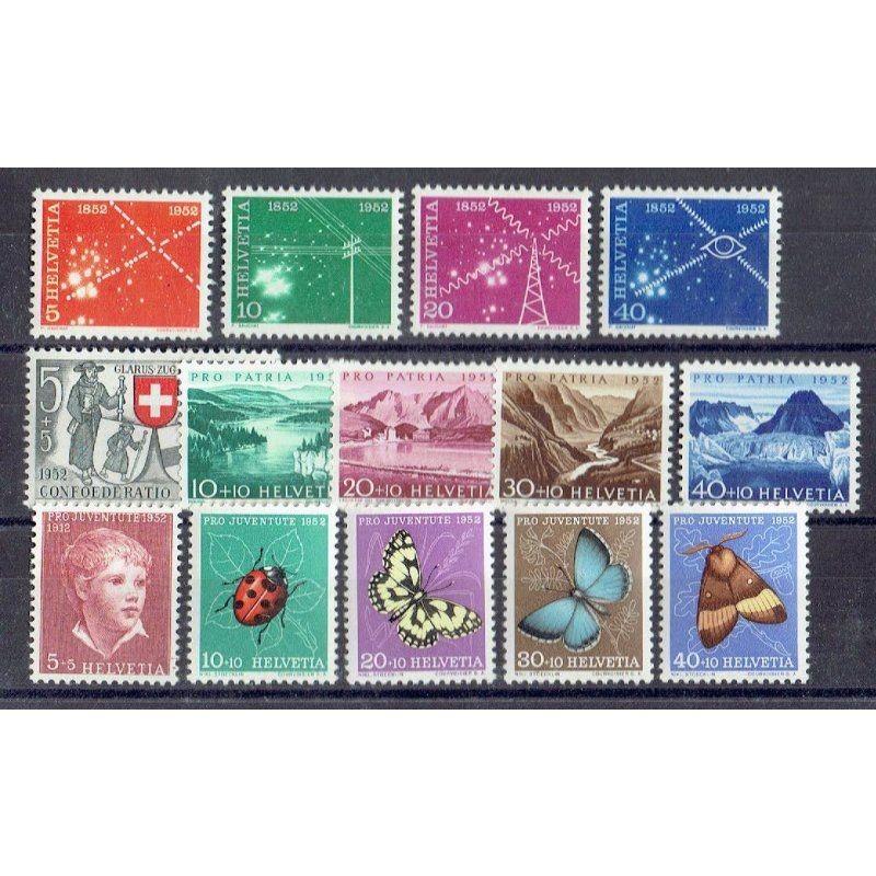 Switzerland 1952: Mi.-No.: Complete **