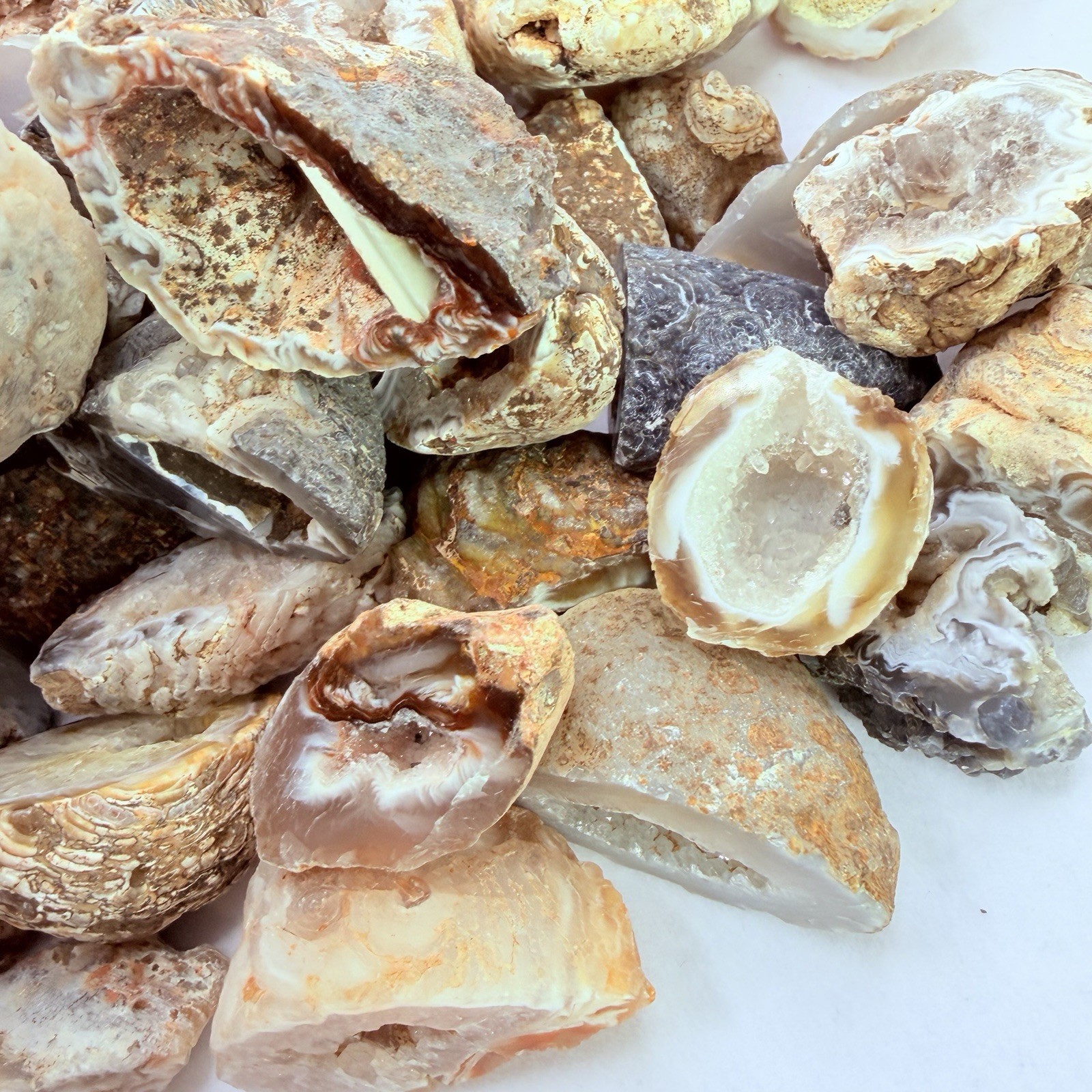 Rare Mini Occo Geodes from Brazil – Half lb Bulk Lot (9-12 Pieces)