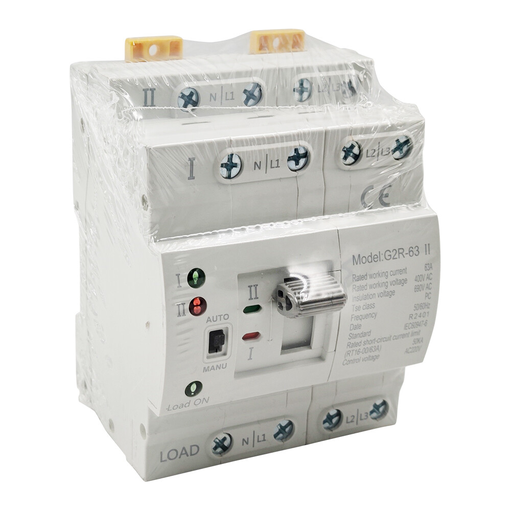 NEW Mini Dual Power Automatic Transfer Switch Grid to Alternator 4P 63A 220V