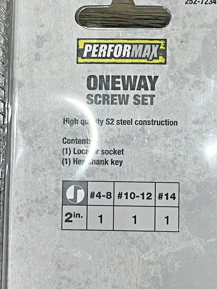 One Way Screw Installer Driver / Remover Extractor 5 Piece Set