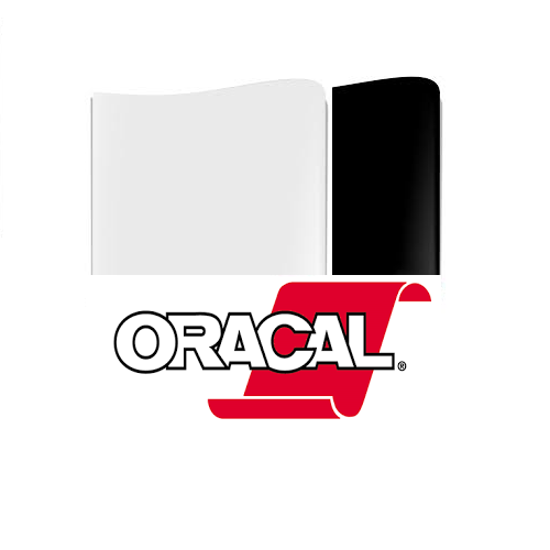 Oracal 651 Permanent Self Adhesive Black/White Craft Vinyl 12" & 24" Width Rolls