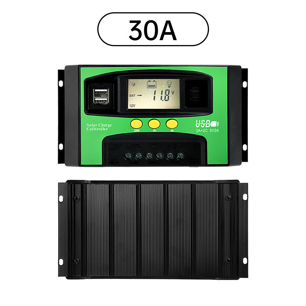 12V24V Solar Charger Controller 30A 40A 100A PV LCD Controller Timing USB/Type-C