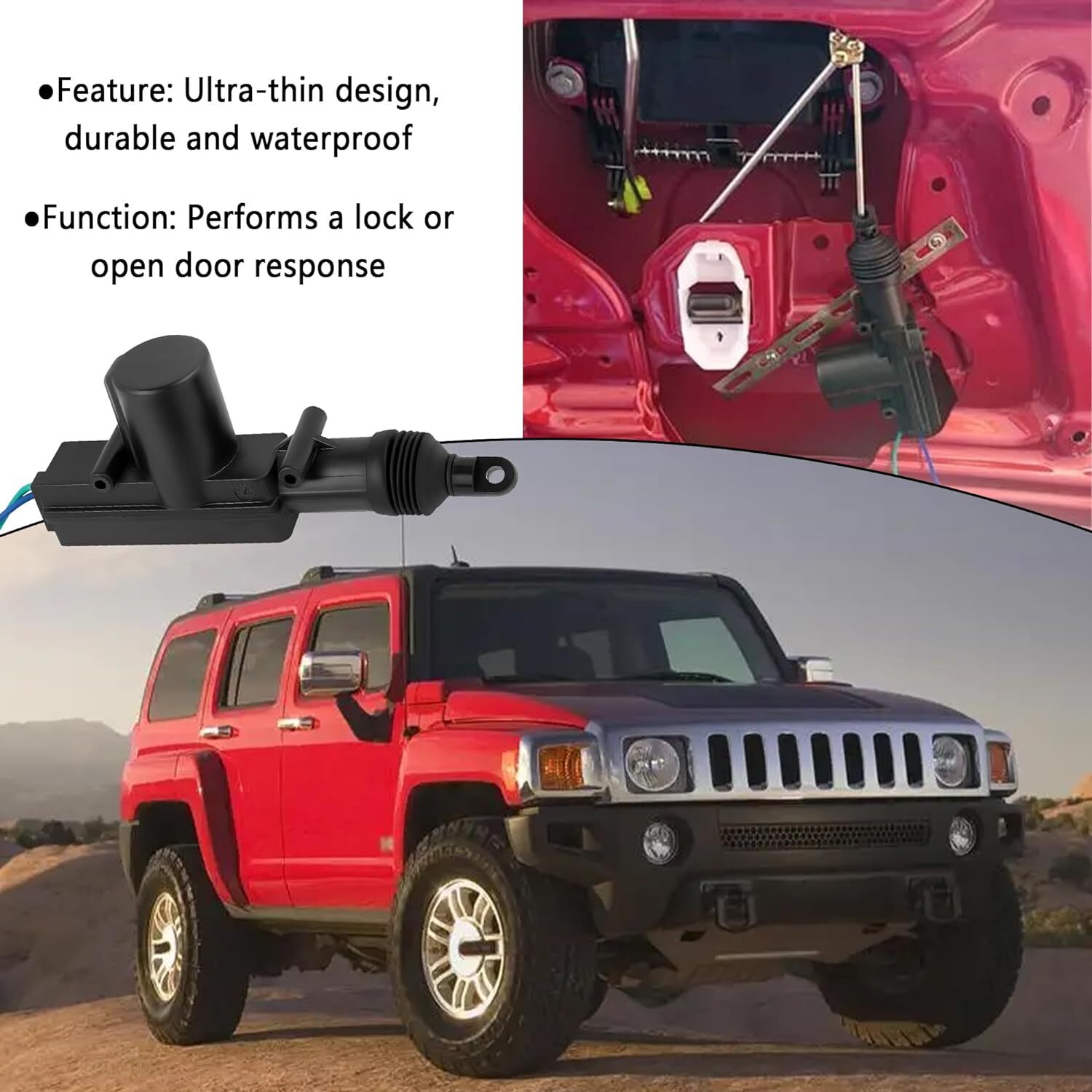 4x Universal Car Auto Heavy Duty Power Slave Door Lock Actuator Motor 2 Wire 12V