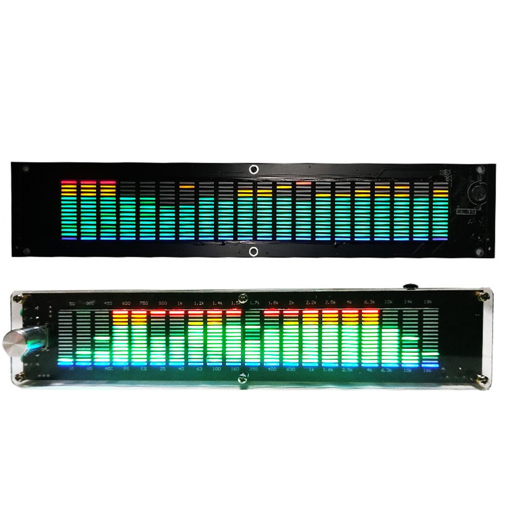 Stereo VU Meter Indicator 20 Segment Music Spectrum Analyzer LED Level Display