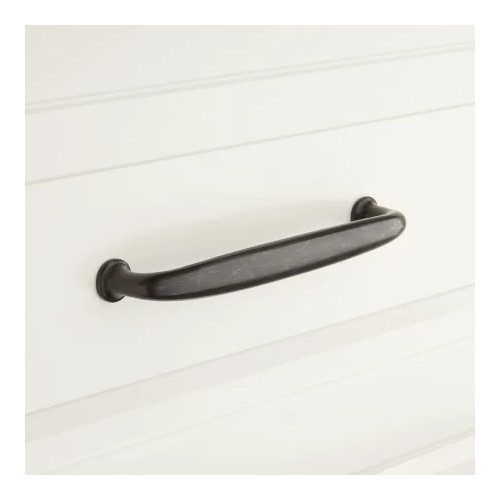 Signature Hardware 3-3/4" Dinan solid bronze cabinet pull - Dark bronze