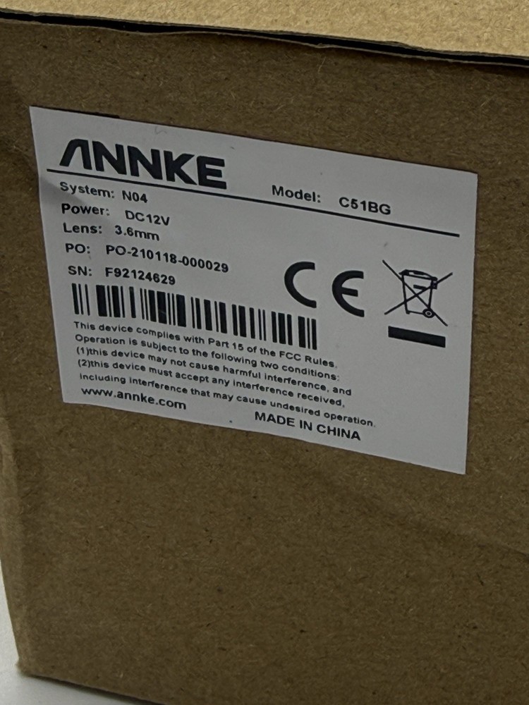 ANNKE C51BG SECURITY CAMERA FOR N04 SYSTEMS 2G